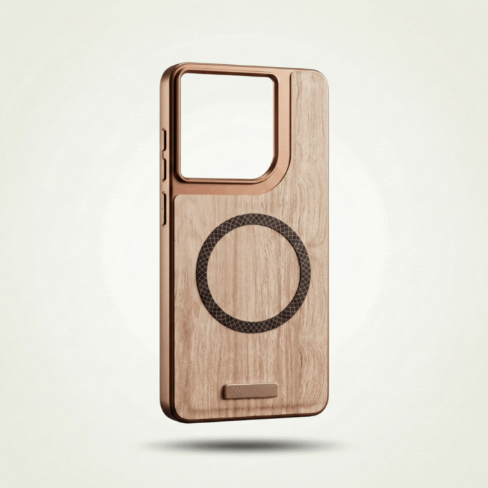 Luxury Wood Texture Magnetic Ring Protective Case for Motorola