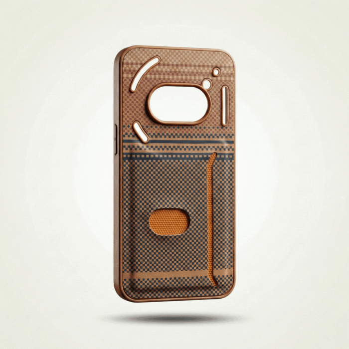 Pitaka Style Woven Leather Card Pocket Back Cover Case for Nothing