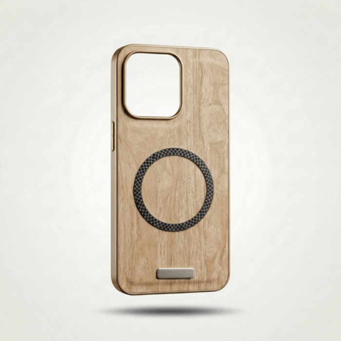 Luxury Wood Texture Magnetic Ring Protective Case for Oppo